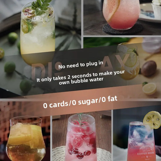 Home Carbonated Beverage Maker - Sparkling Water and Soda Machine