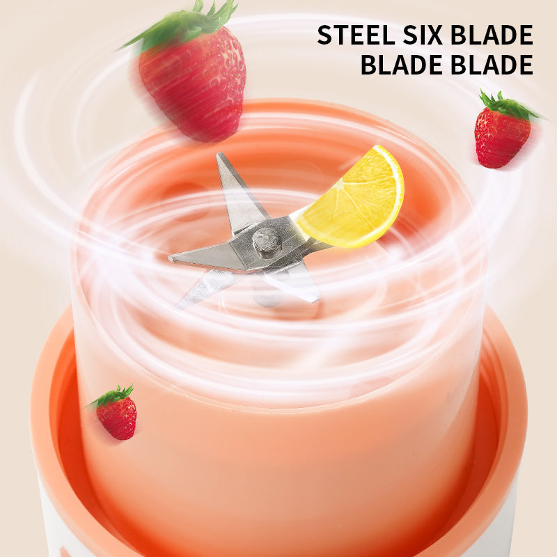 Portable USB Rechargeable Electric Juicer Blender – Wireless Fruit Mixer, Orange Juice Maker, Ice Crush Cup & Mini Food Processor