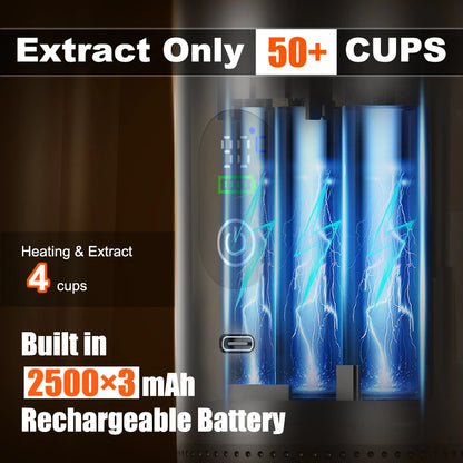 DENOKIN Portable Espresso Coffee Machine With Digital Display 3-in-1 Capsule Coffee Maker for Car & Home Camping Coffee Maker