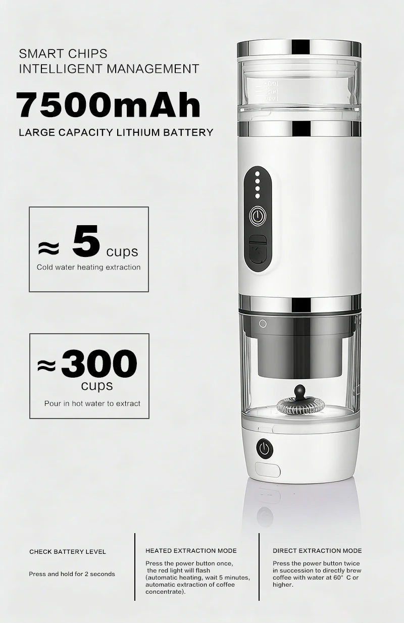 Home Multifunctional 3-in-1 Portable Capsule Coffee Machine 20Bar – Outdoor Camping Espresso Maker, Compact Travel Drip Coffee Machine