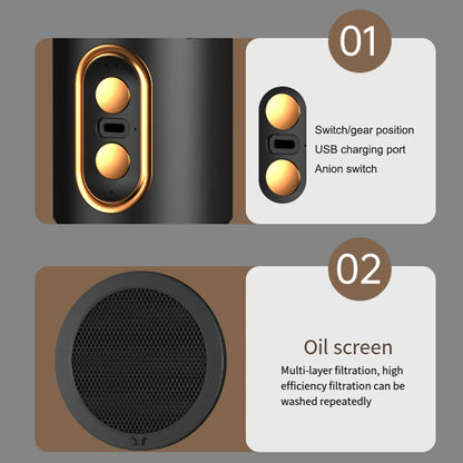 Desktop Range Hood, Odor Removal, Air Filtration, Compact Range Hood for Barbecue and Hot Pot, Convenient Exhaust Fan