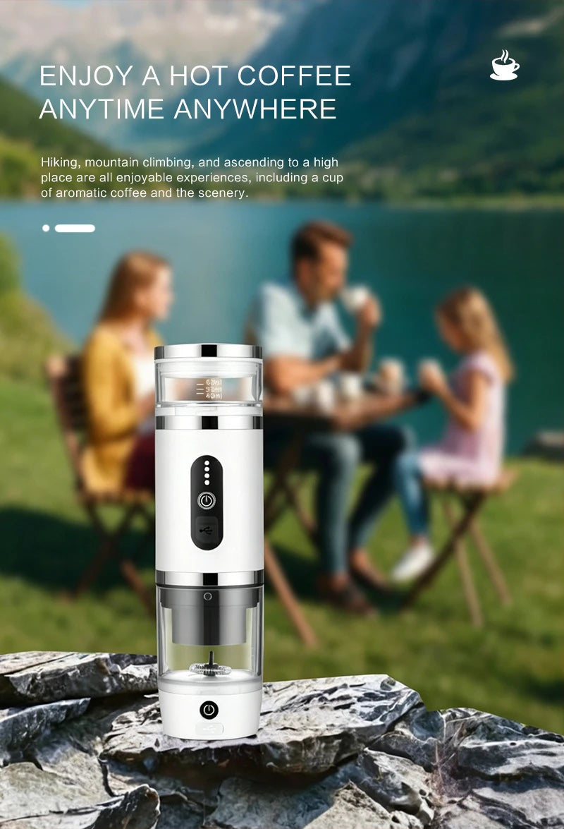 Home Multifunctional 3-in-1 Portable Capsule Coffee Machine 20Bar – Outdoor Camping Espresso Maker, Compact Travel Drip Coffee Machine