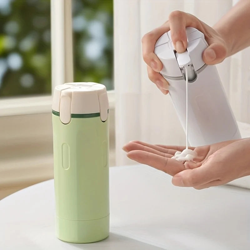 4-in-1 Emulsion Dispenser Bottle, Travel Bottle, Minimalist with Labels, Travel Dispenser Bottle, Toiletry Container