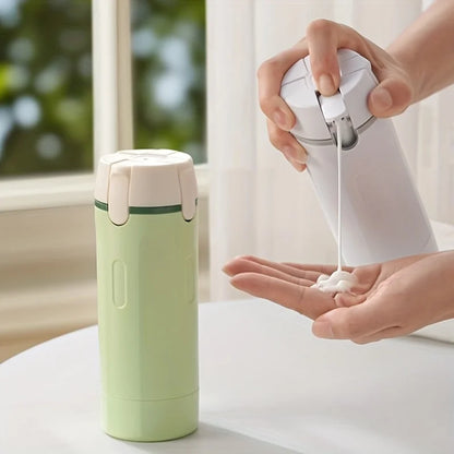 4-in-1 Emulsion Dispenser Bottle, Travel Bottle, Minimalist with Labels, Travel Dispenser Bottle, Toiletry Container