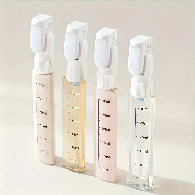4-in-1 Emulsion Dispenser Bottle, Travel Bottle, Minimalist with Labels, Travel Dispenser Bottle, Toiletry Container