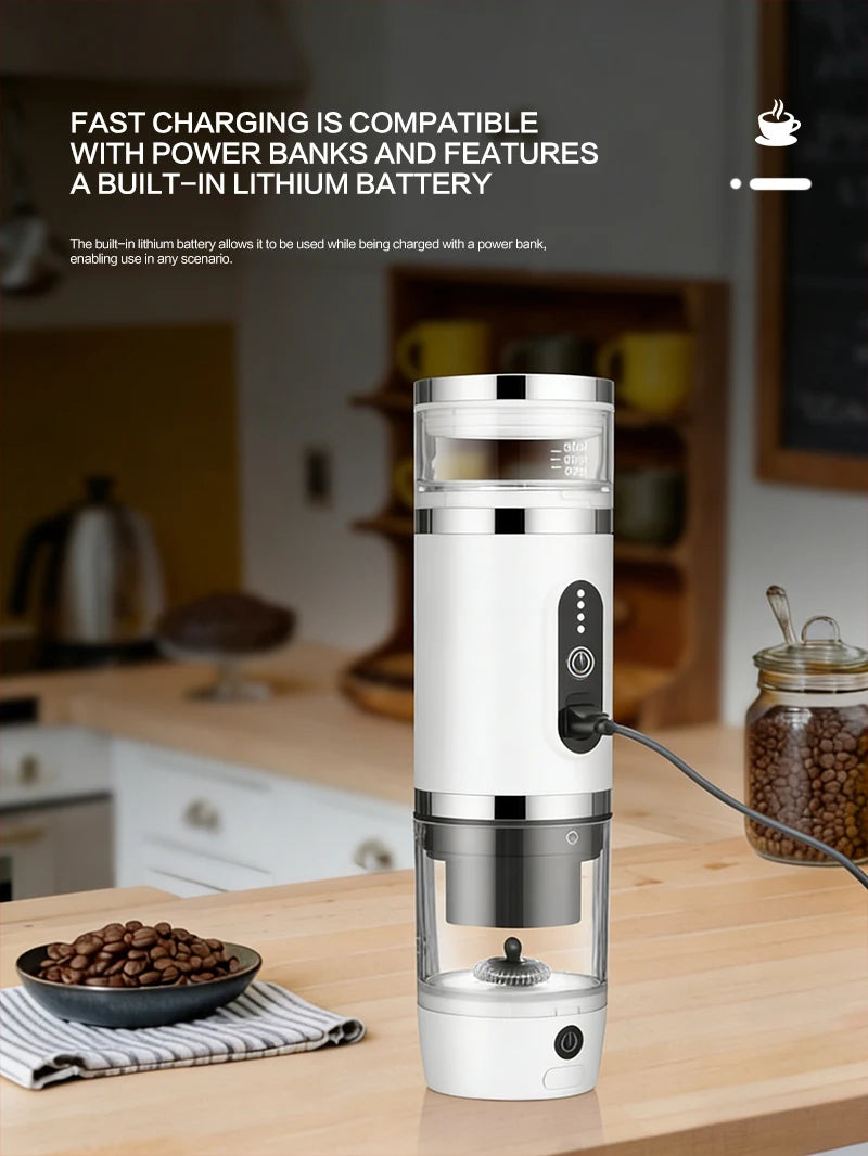 Home Multifunctional 3-in-1 Portable Capsule Coffee Machine 20Bar – Outdoor Camping Espresso Maker, Compact Travel Drip Coffee Machine